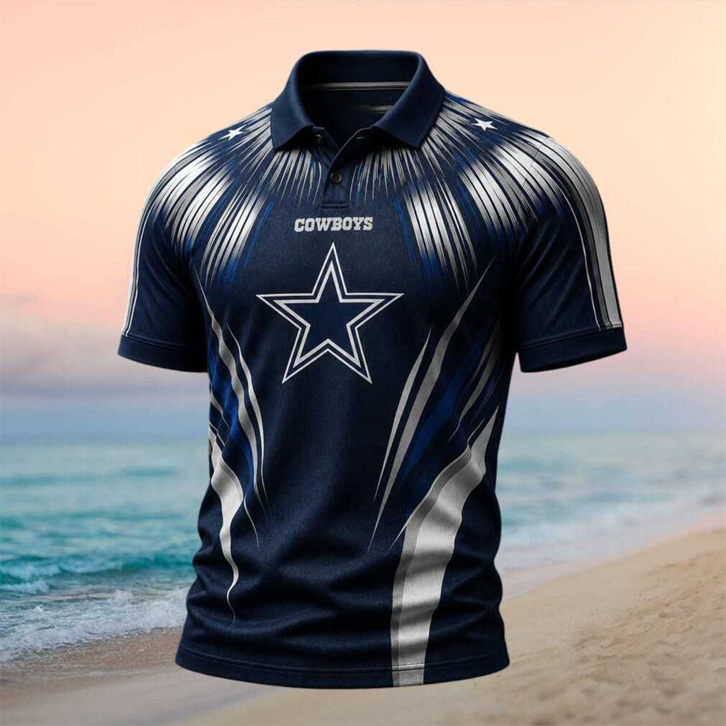 Dallas Cowboys Lone Star Logo Athletic Polo Shirt Dallas Cowboys Merch Gift For Football Fans - Merchluma