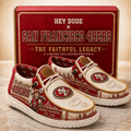 San Francisco 49ers The Faithful Legacy Shoes 49ers Merch Football Fan Gift Ideas - Merchluma