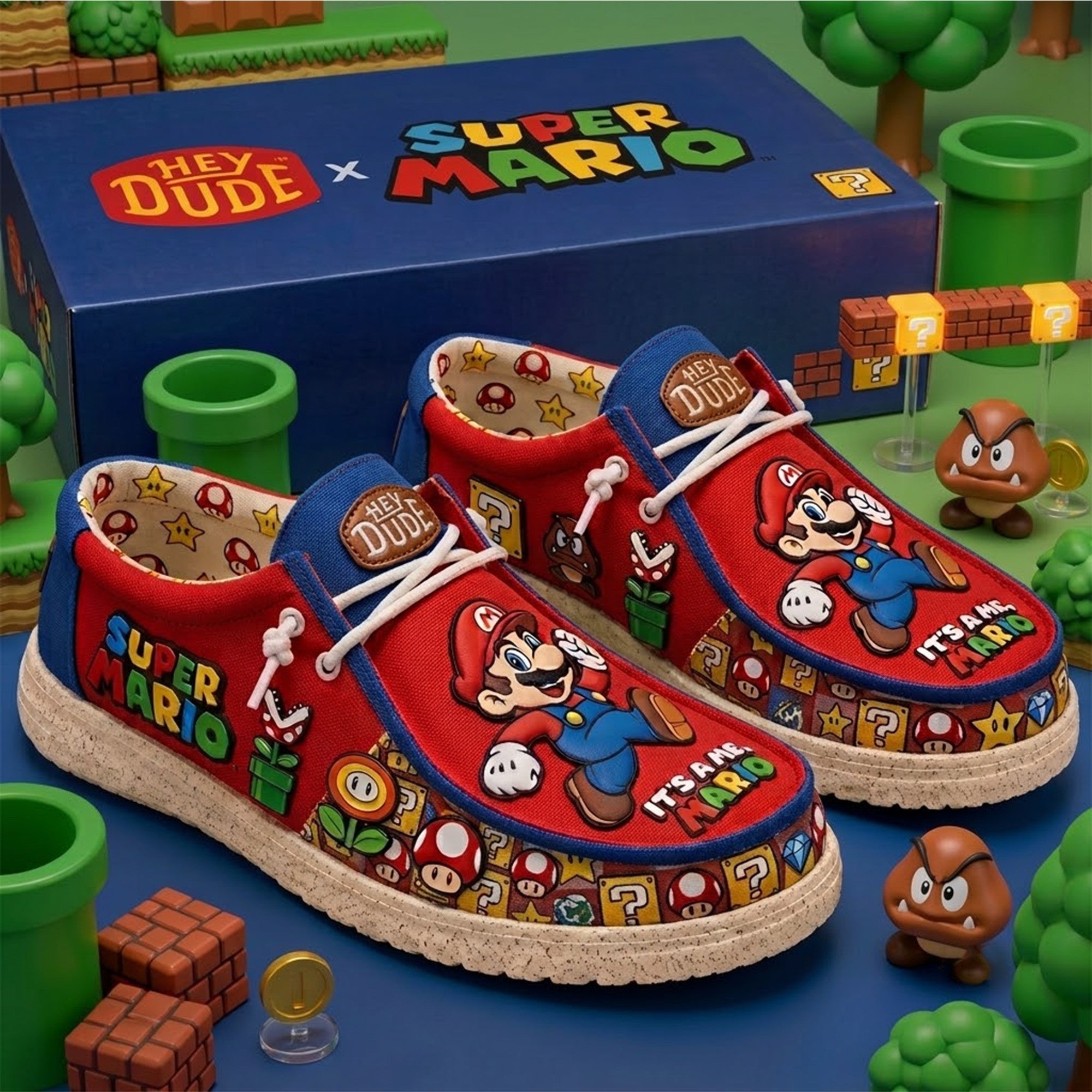 Super Mario Merch It's A Me Mario Shoes Birthday Gift For Friends - Merchluma