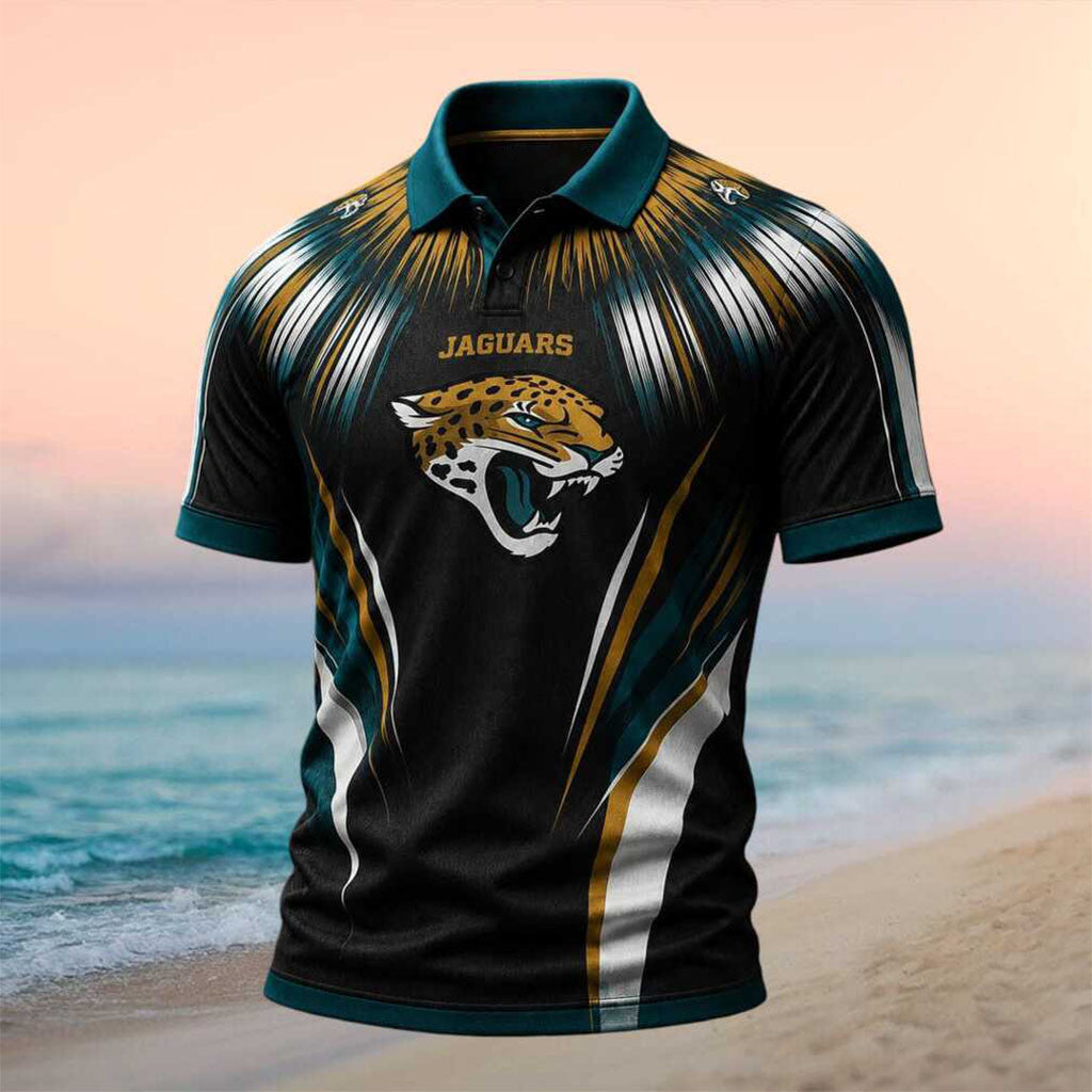 Jacksonville Jaguars Big Cat Mascot Golf Polo Shirt Jacksonville Jaguars Merch Gift For Fans - Merchluma