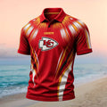 Kansas City Chiefs Football Starburst Graphic Performance Polo Shirt KC Chiefs Merch Fan Gifts - Merchluma
