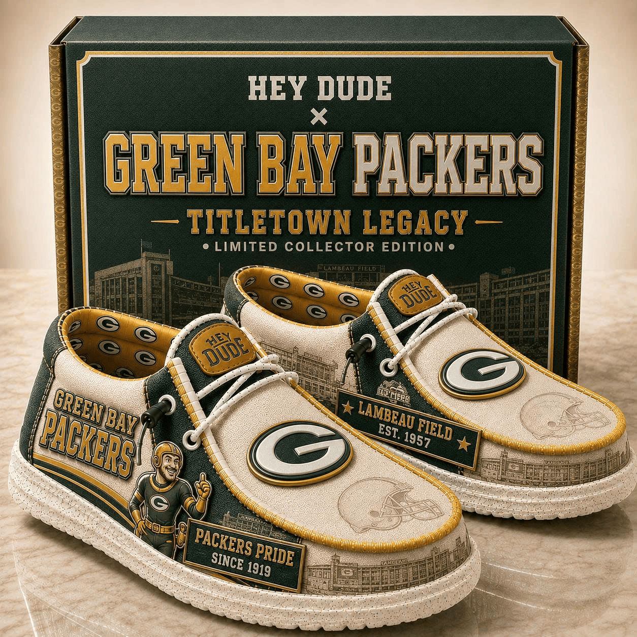 Green Bay Packers Titletown Legacy Shoes Pride Packers Merch Presents For Football Fans - Merchluma