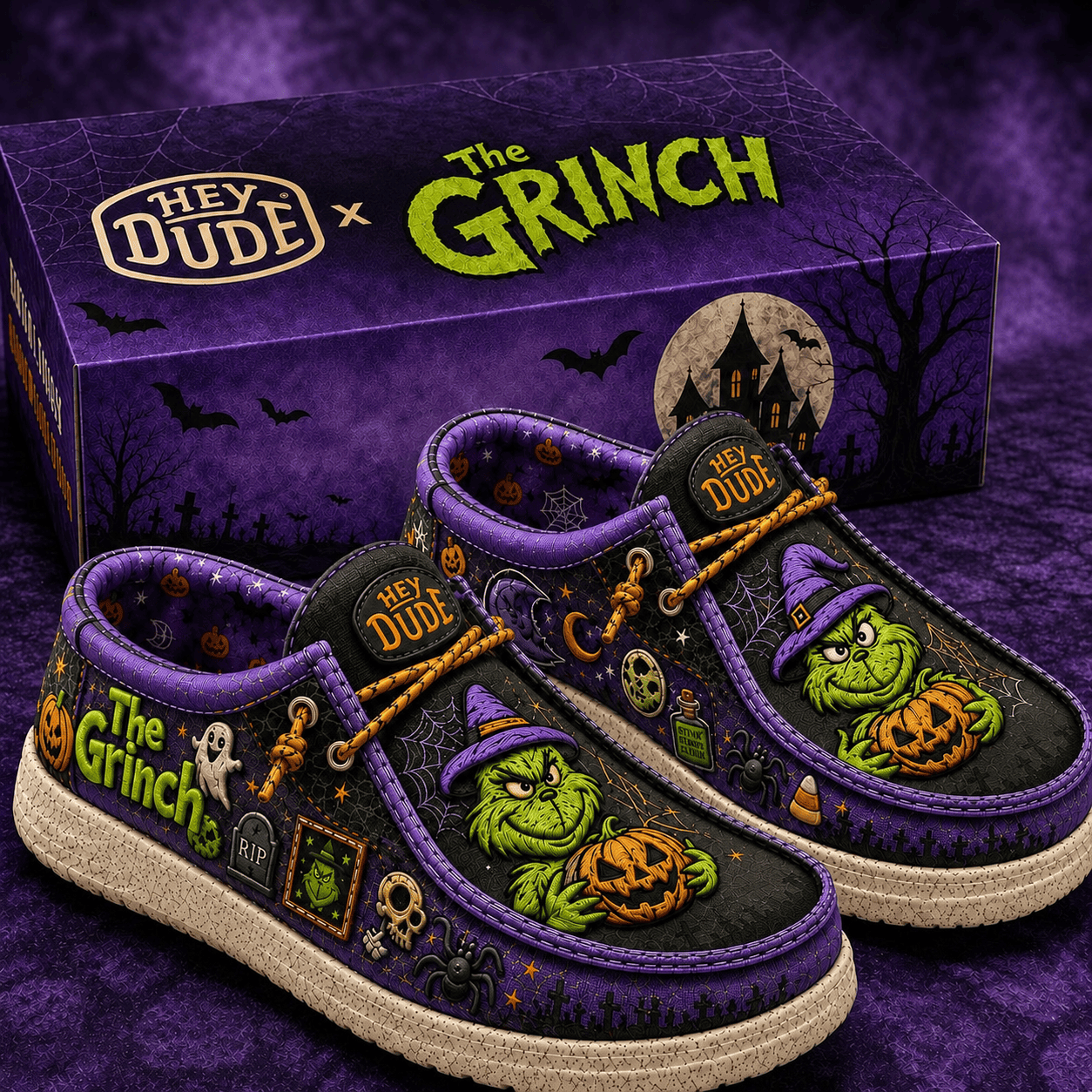 The Grinch Halloween Shoes The Grinch Merch Gifts For Halloween Lovers - Merchluma