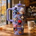 BT21 Spooky Univertar Night Tumbler BTS Amry Merch Cute Gifts For Fans - Merchluma