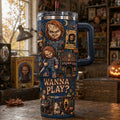 Horror Chucky Wanna Play Tumbler Halloween Cap Gift Ideas For Horror Lovers - Merchluma