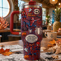 Spider Man Merch With Great Power Comer Comes Great Hydration Spider Man Tumbler Halloween Gifts - Merchluma