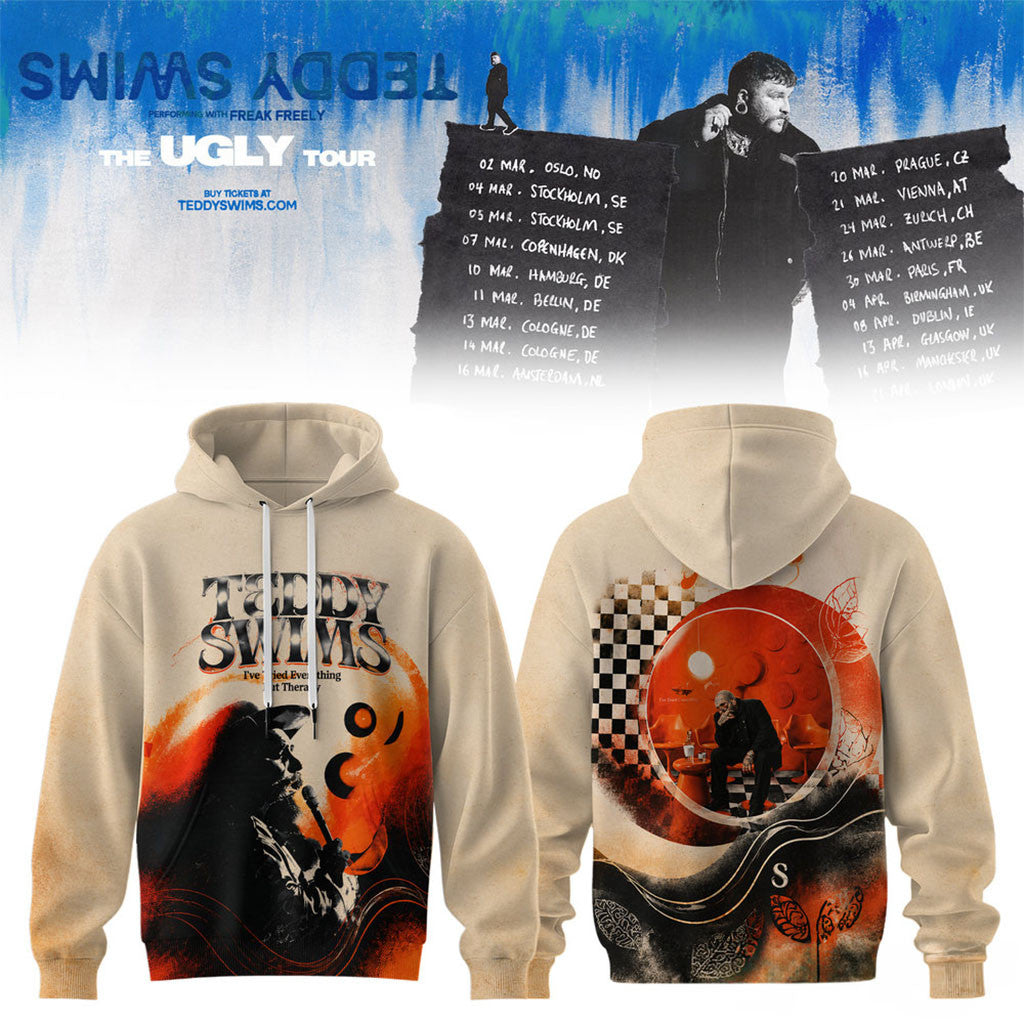 Teddy Swims Special Edition Hoodie The Ugly Tour 2026 Teddy Swims Merch Gift For Music Fans - Merchluma