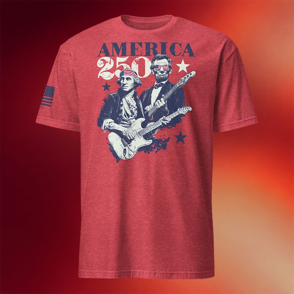 1 Nation Design Merch 2026 Presidential Rockstars 250 T-Shirt Best Patriotic Gifts - Merchluma
