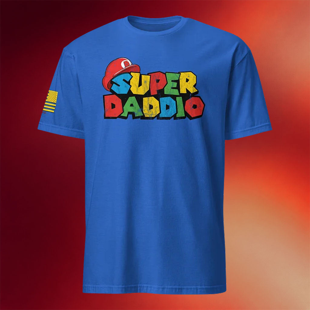 1 Nation Design Merch 2026 Super Daddio T-Shirt USA Flag Shirt Best Gift For Fathers - Merchluma