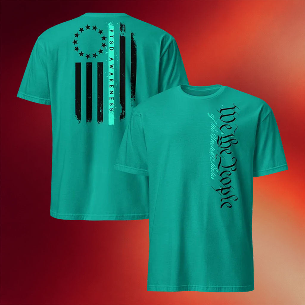 1 Nation Design Merch 2026 We The People PTSD Awareness T-Shirt Unique Patriotic Gifts - Merchluma