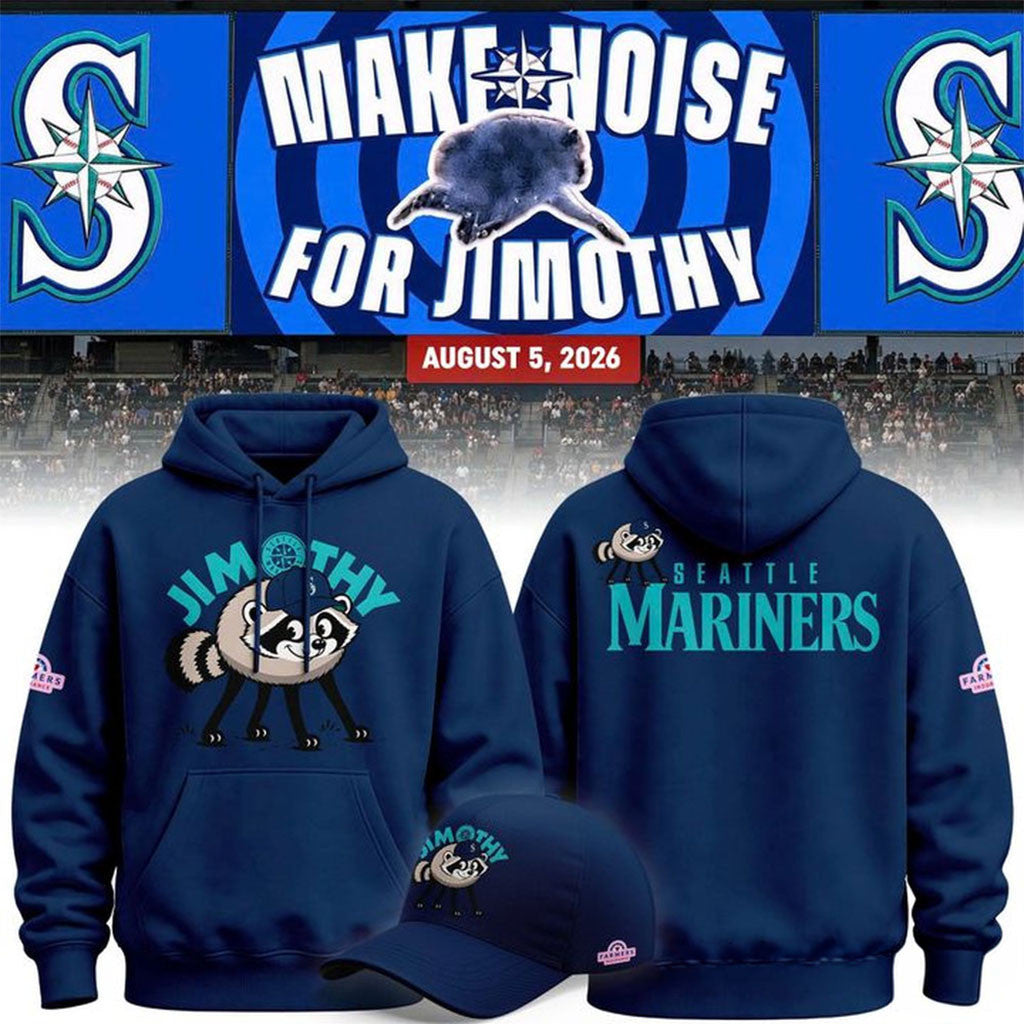 Seattle Mariners X Jimothy Hoodie Seattle Mariners Merch Gifts For Baseball Lovers - Merchluma