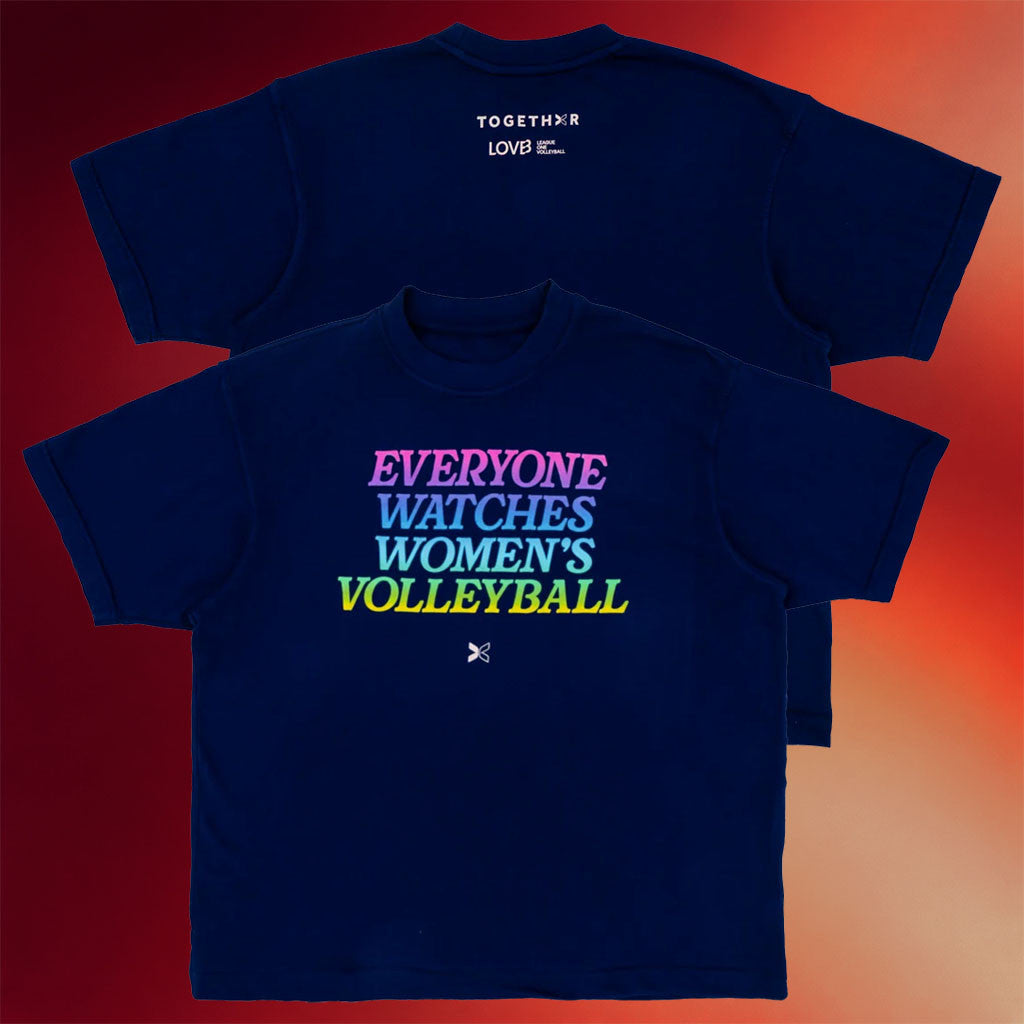 Togethxr Merch 2026 Everyone Watches Women's Volleyball T-Shirt Present For Sports Fans - Merchluma