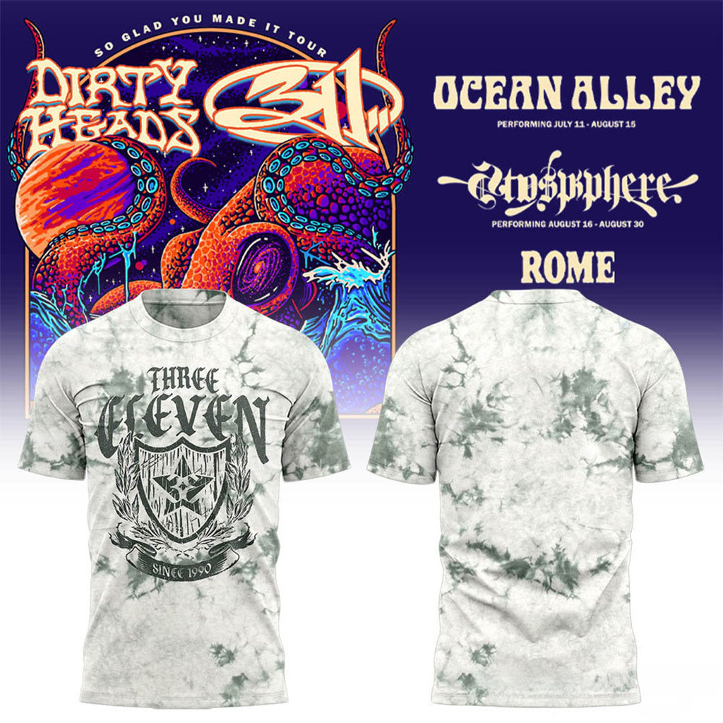 311 And Dirty Heads Rome Tour 2026 T-Shirt Three Eleven Shirt 311 Band Merch Gift For Fans - Merchluma