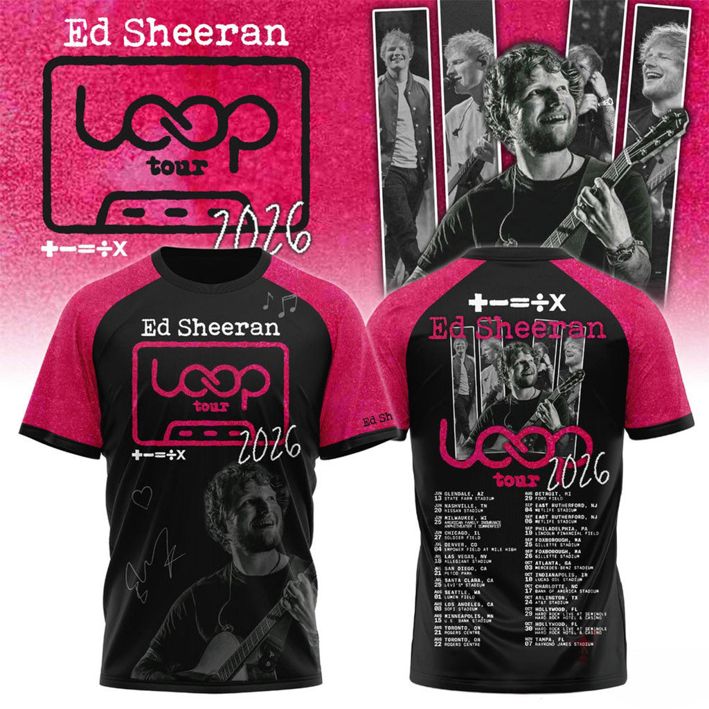 Ed Sheeran Concert LOOP Tour 2026 T-Shirt Ed Sheeran Merch Present For Music Lover - Merchluma