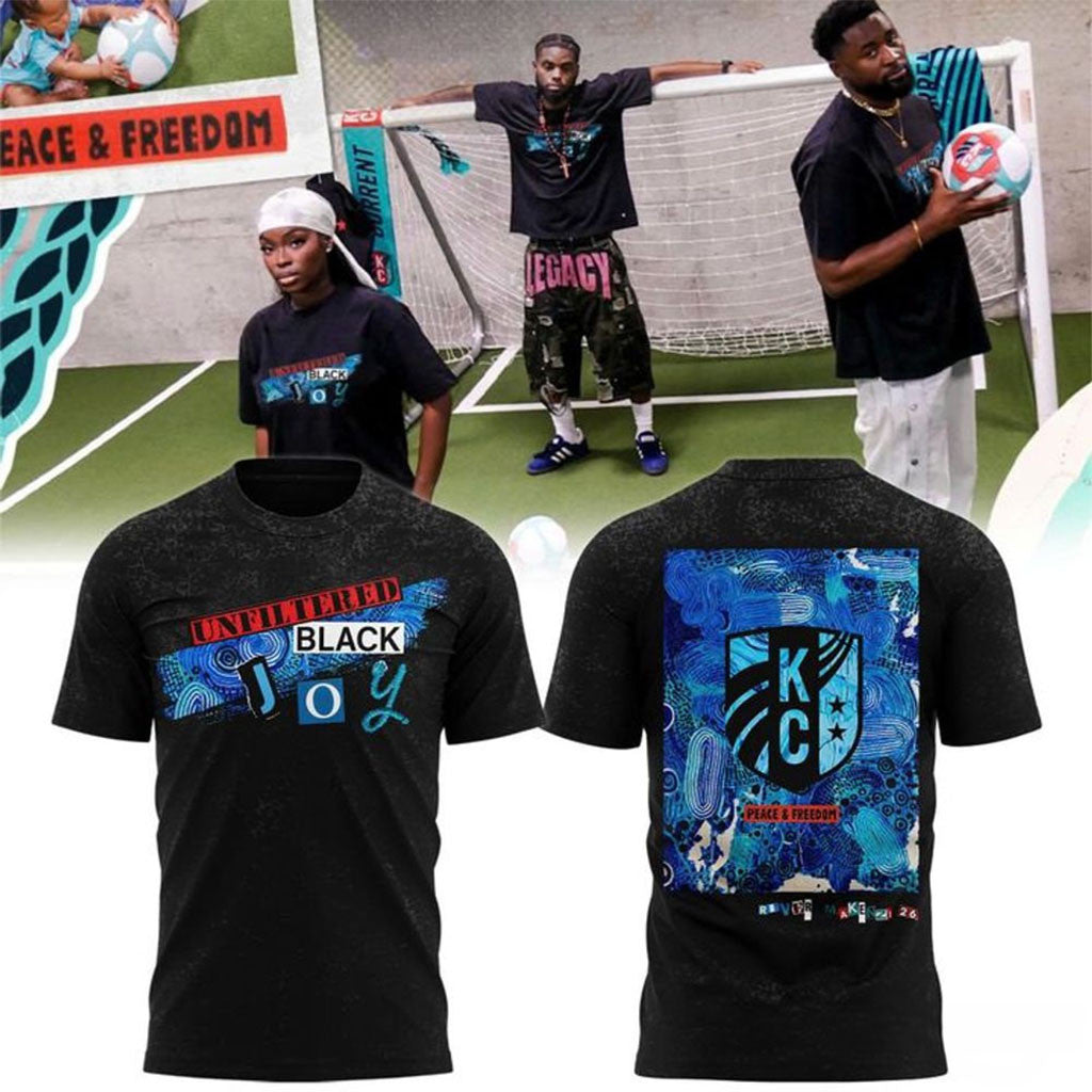 Kansas City Current Peace And Freedom Black Joy T-Shirt 2026 KC Current Merch Husband Gifts - Merchluma