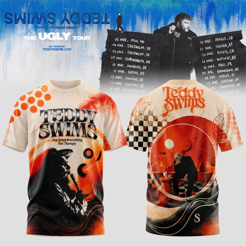 Teddy Swims The Ugly Tour T-Shirt Teddy Swims Merch 2026 Birthday Gifts For Music Lovers - Merchluma