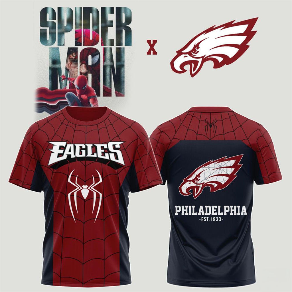 Philadelphia Eagles X Spider Man Brand New Day T-Shirt 2026 Philly Eagles Merch Gift For Fans - Merchluma
