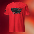 1 Nation Design Merch 2026 Chrome USA Map T-Shirt Patriotic Gifts For Dad - Merchluma