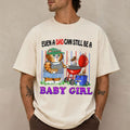 Cat Grilling Even A Dad Can Still Be A Baby Girl T-Shirt Funny Cat BBQ Shirt Gift For Fathers - Merchluma