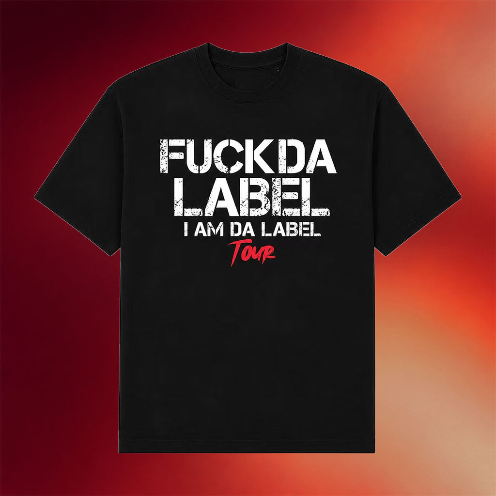 2FithyRicky Merch 2026 Fukk Da Label T-Shirt Black I A Da Label Tour Shirt Gift For Rap Fans - Merchluma
