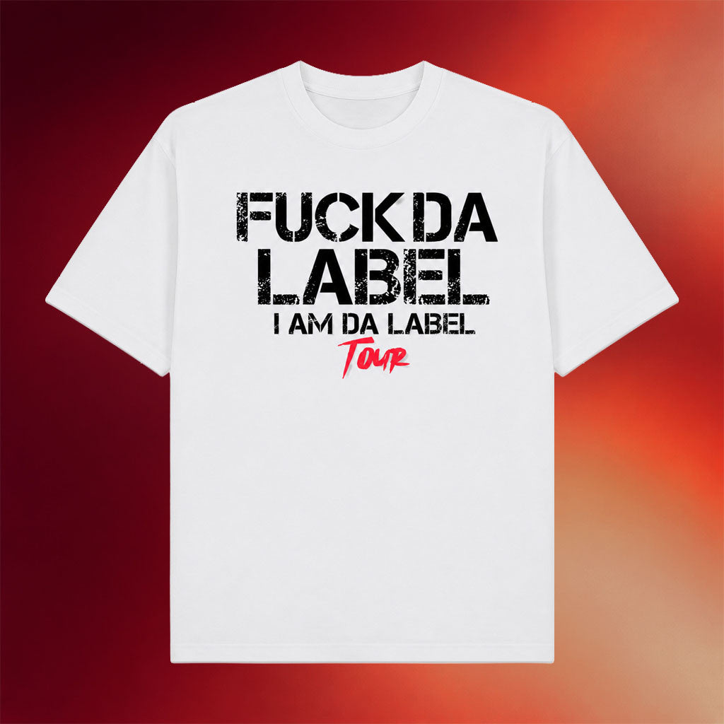 2FithyRicky Merch 2026 Fukk Da Label T-Shirt White 2FithyRicky Tour Merch Gift For Rap Fans - Merchluma