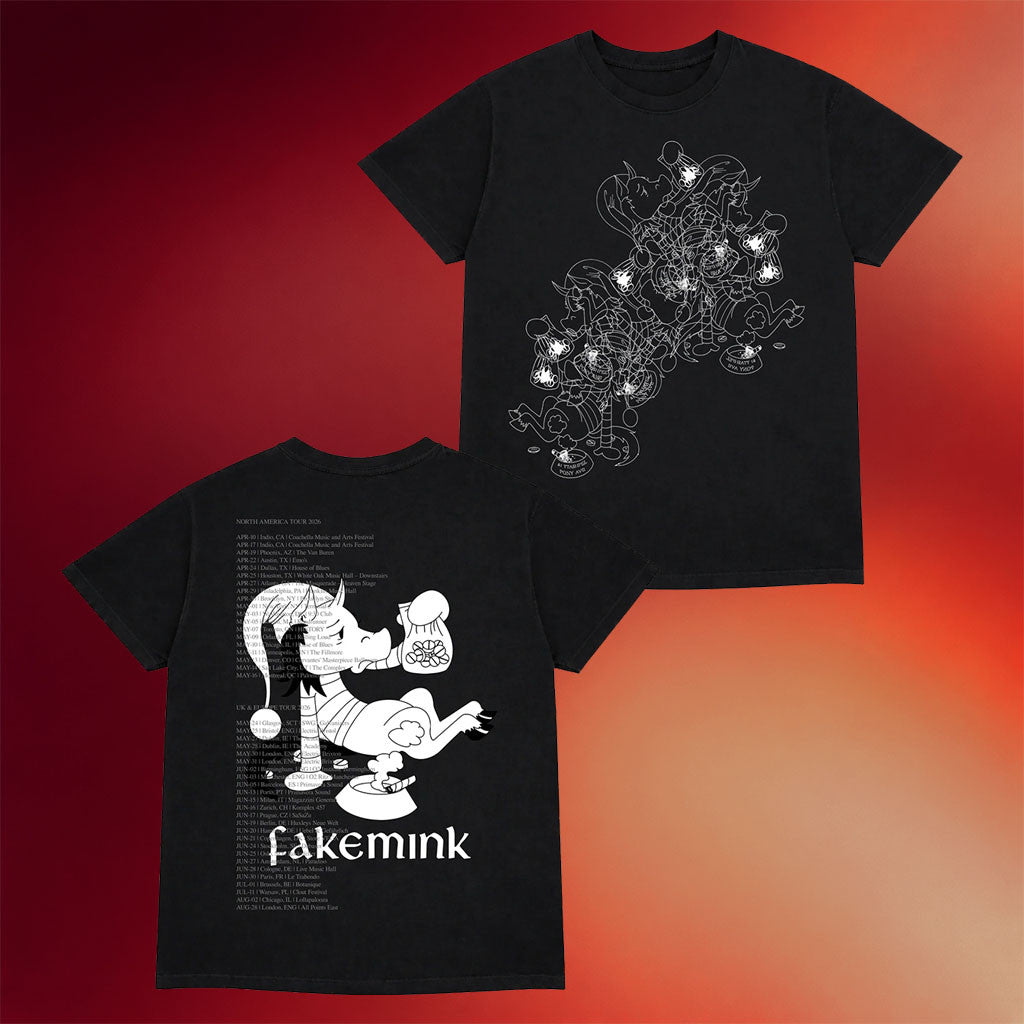 Fakemink Merch 2026 Thin Line T-Shirt Black Fakemink A Terrible Beauty Tour Merch Rap Fan Gifts - Merchluma