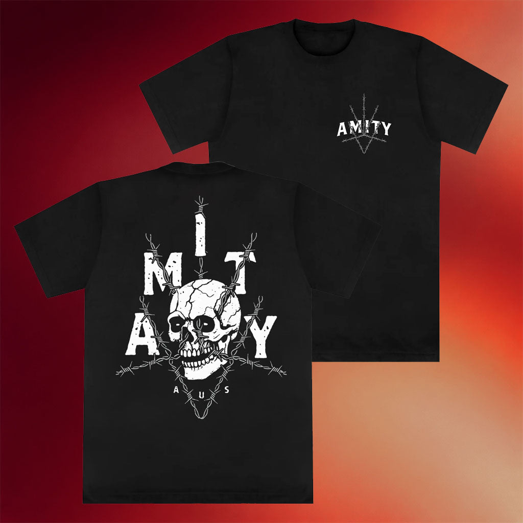 The Amity Affliction Merch 2026 Barbed Wire Black T-Shirt Present For Band Fans - Merchluma