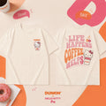 Dunkin Hello Kitty Life Happens Coffee Helps T-Shirt Dunkin Merch Unique Gift For Sisters - Merchluma