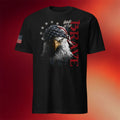 1 Nation Design Merch 2026 Home Of The Brave Eagle T-Shirt Patriotic Presents - Merchluma
