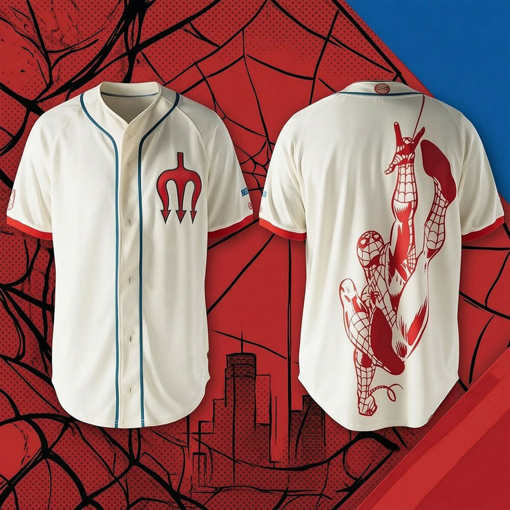 Diablos Rojos Del Mexico X Spider-Man Baseball Jersey Diablos Rojos Merch Gift For Husband - Merchluma