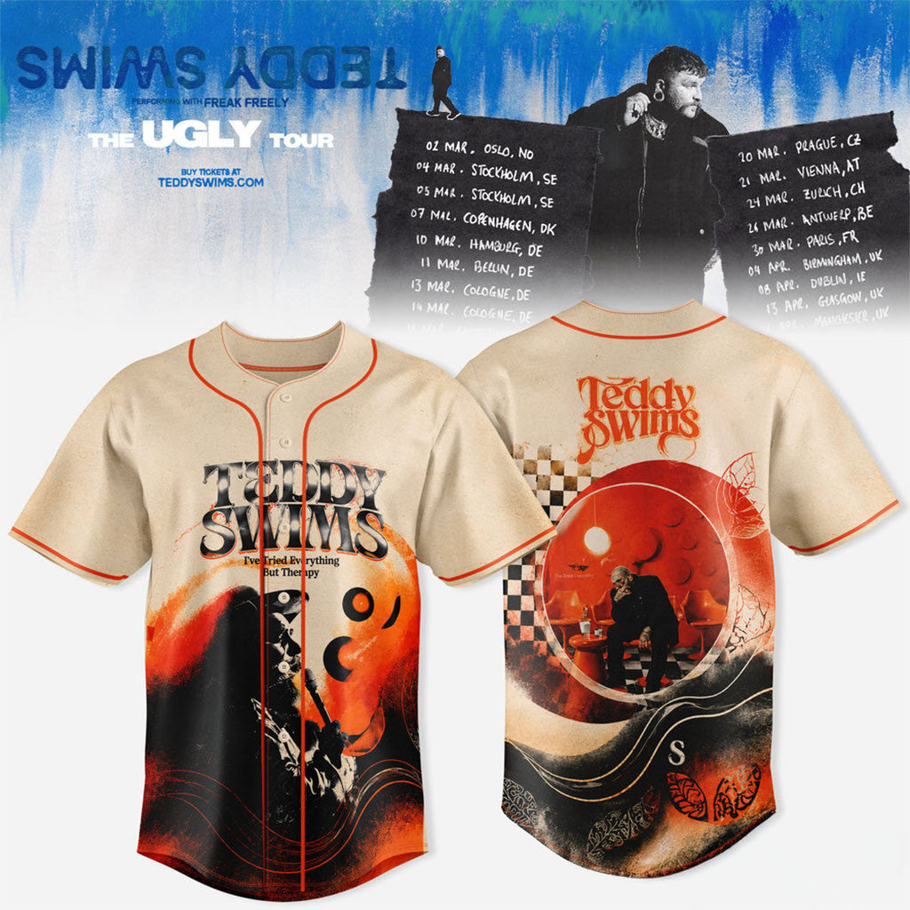 Teddy Swims The Ugly Tour Collection Jersey Teddy Swims Merch 2026 Music Related Gifts For Guys - Merchluma