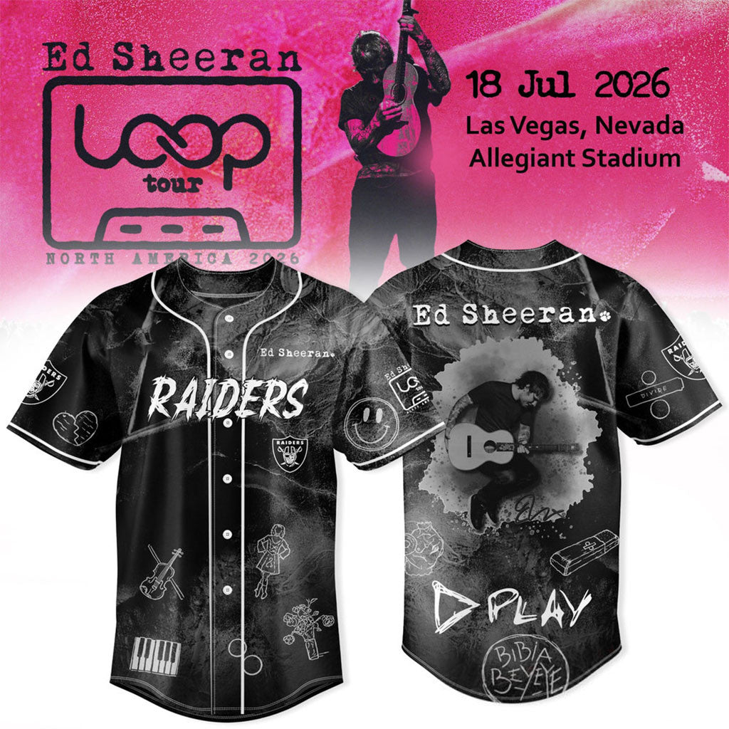 Ed Sheeran X LV Raiders Merch Levi Stadium Loop Tour 2026 Jersey Gifts For Music Lovers - Merchluma