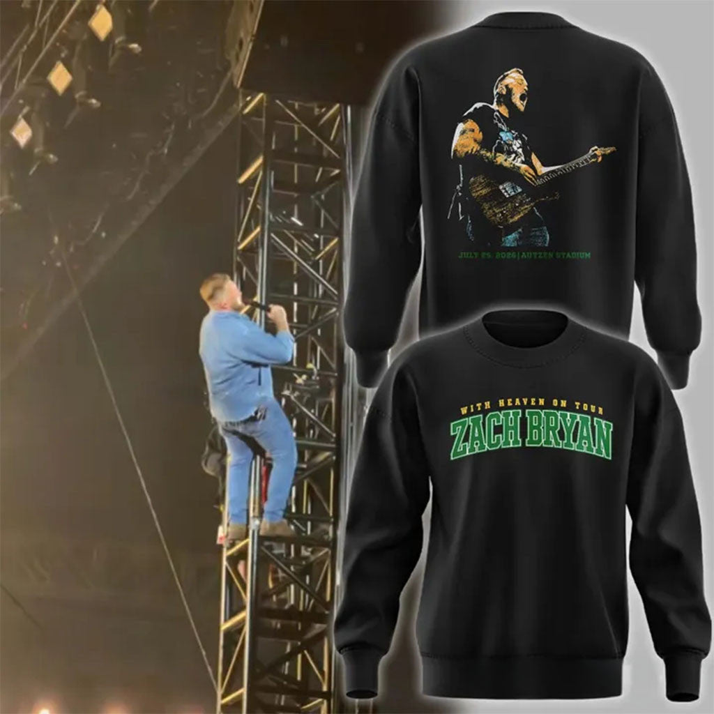 Zach Bryan X Oregon Ducks Merch 2026 With Heaven On Tour Sweatshirt Concert Outfits For Fans - Merchluma