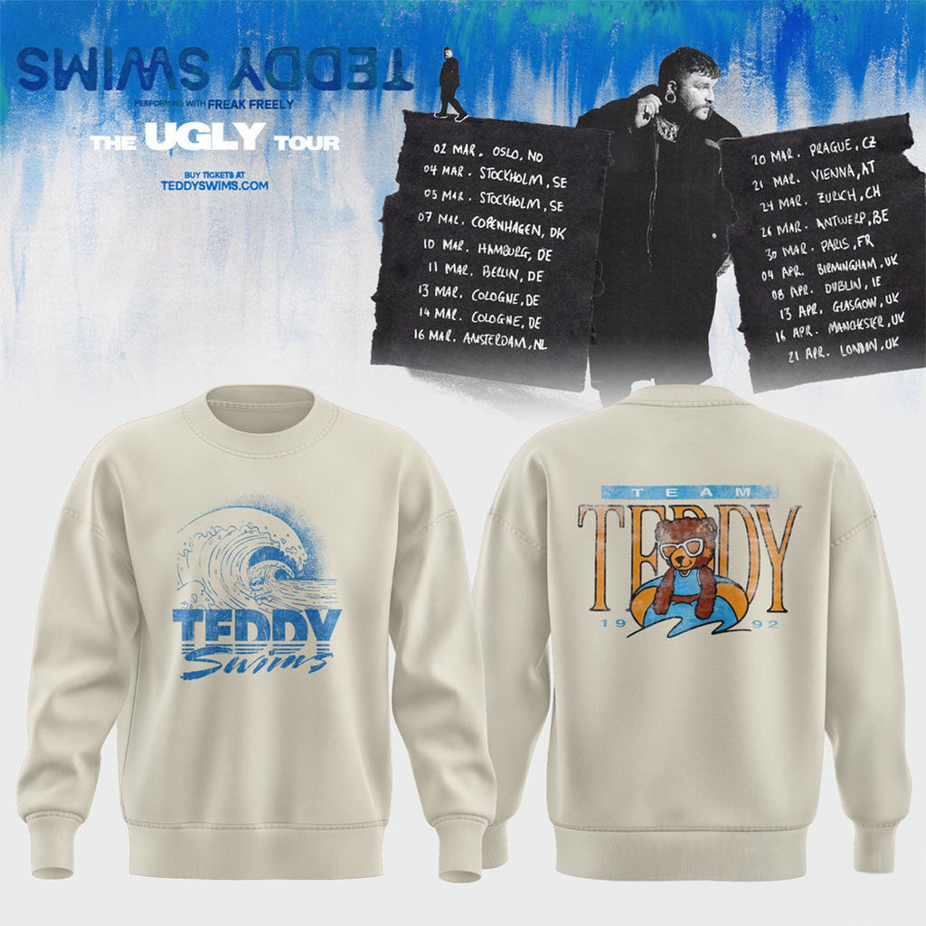 Teddy Swims 2026 The Ugly Tour Sweatshirt Teddy Swims Merch Gifts For Music Lovers - Merchluma