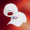 Vineyard Vines Merch 2026 Whale Patch Baseball Hat Embroidered USA Flag Hat White Gift Ideas - Merchluma