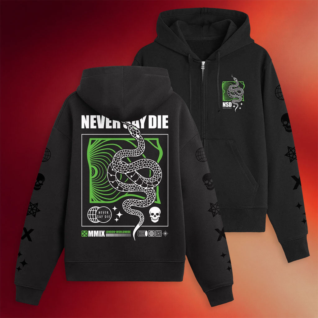 KT8 Merch Never Say Die 2026 Venom Zip Hoodie Never Say Die Records Merch Gift For Brothers - Merchluma