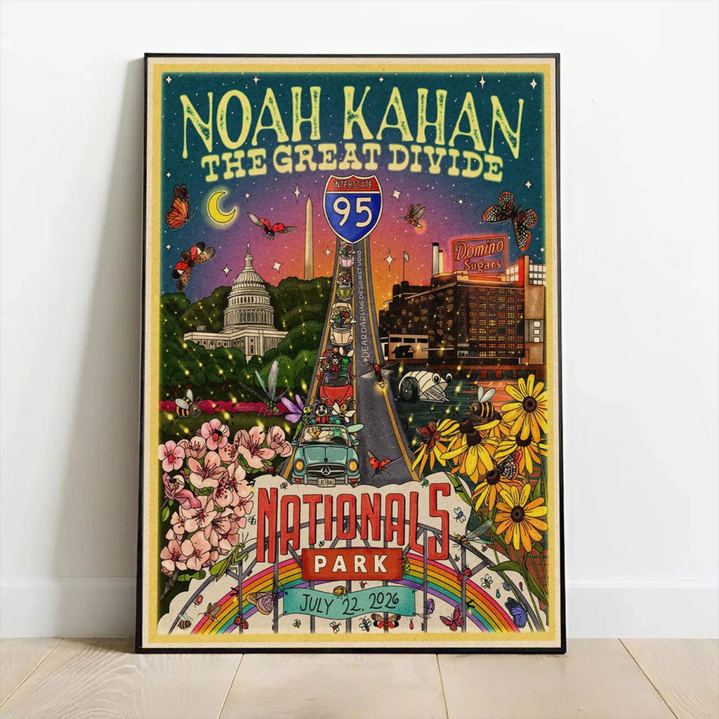 Noah Kahan Great Divide Tour 2026 At Washington DC Poster Noah Kahan Merch Home Decor Ideas - Merchluma