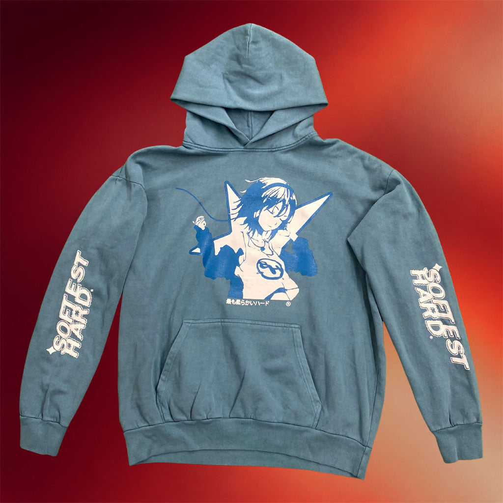 Softest Hard Forever Merch 2026 Blue Softie Girl Hoodie Unique Gift For Besties - Merchluma
