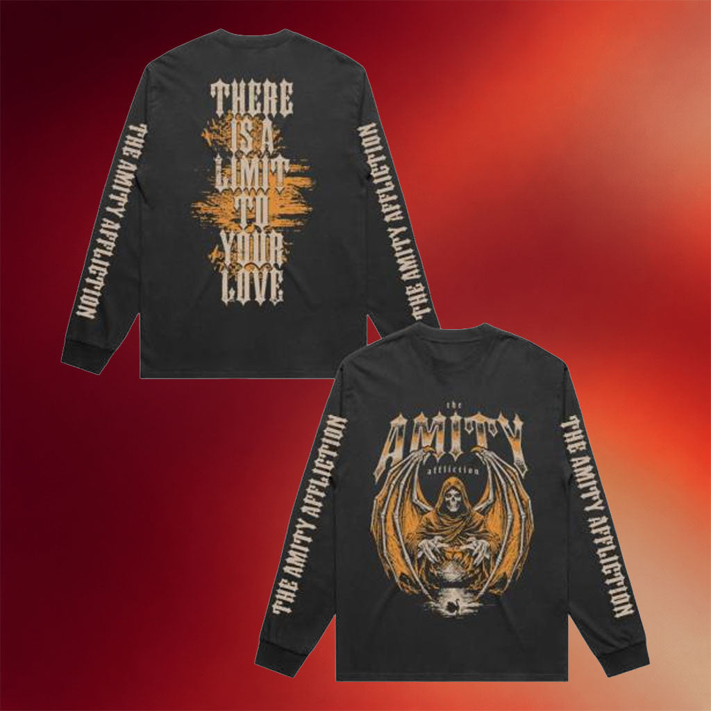 The Amity Affliction Merch 2026 The Amity Affliction Swan Dive Black Long Sleeve Shirt Gifts - Merchluma