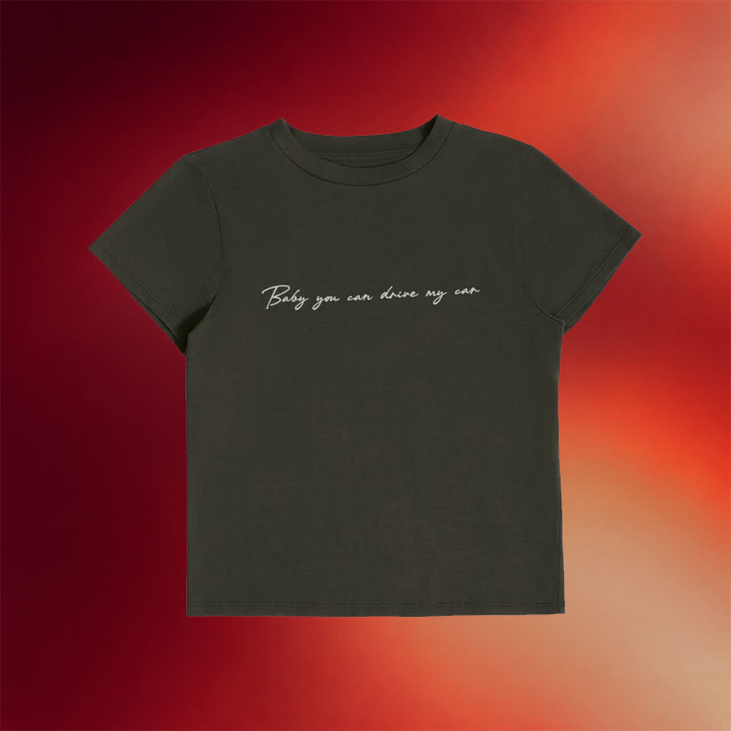 The Beatles Merch 2026 Rubber Soul Baby You Can Drive My Car Handwritten Baby Tee Gift For Her - Merchluma
