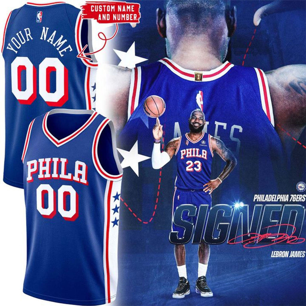 Personalized Philadelphia 76ers 2026 Jersey 76ers Merch Cool Gift For Basketball Fans - Merchluma