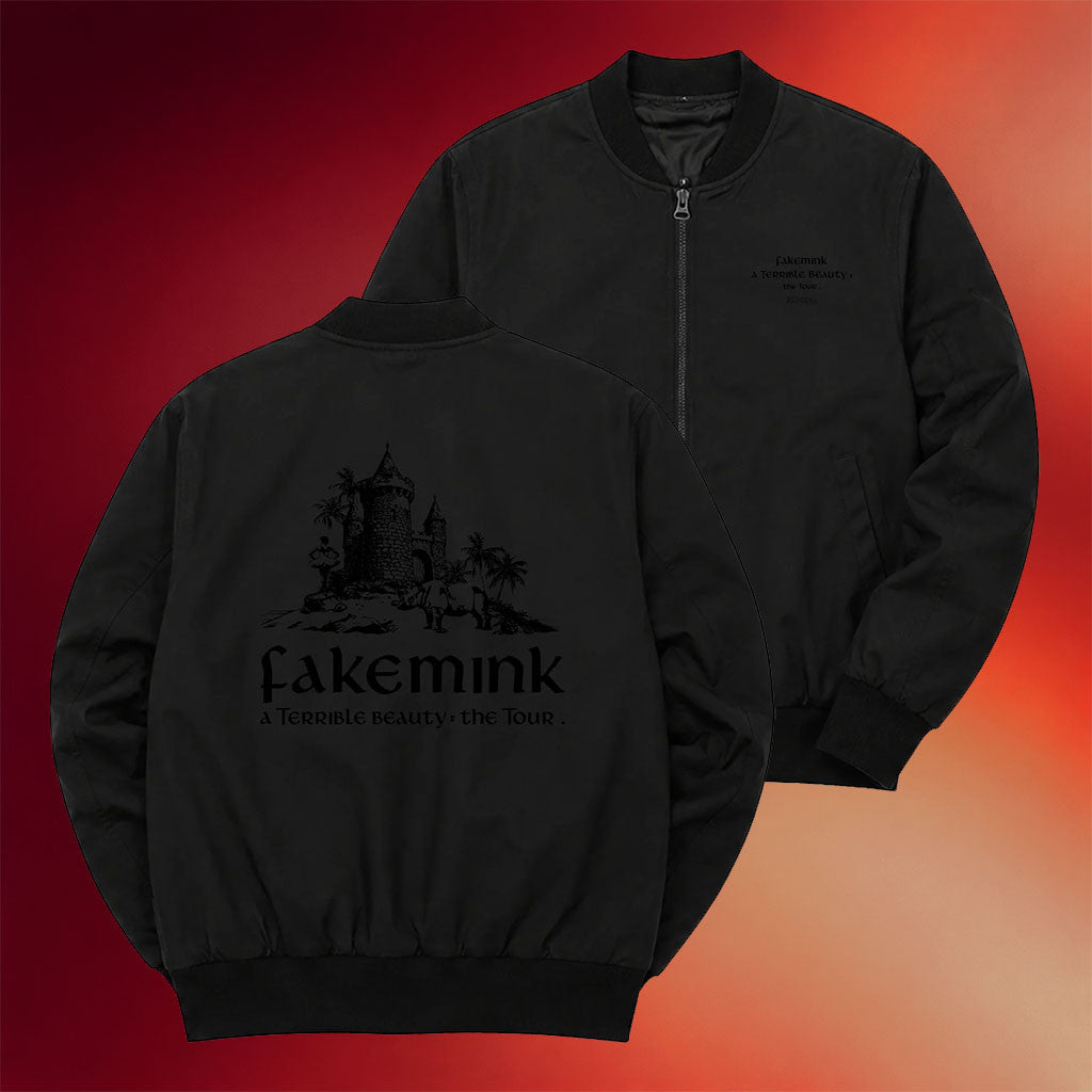 Fakemink Merch 2026 Fakemink A Terrible Beauty Tour Bomber Jacket Gifts For Rap Lovers - Merchluma