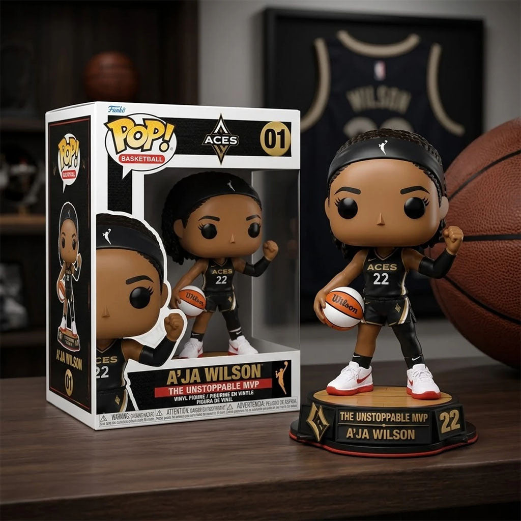 A'ja Wilson Unstoppable MVP Collector Funko Pop A'ja Wilson LV Aces Merch Basketball Fan Gifts - Merchluma