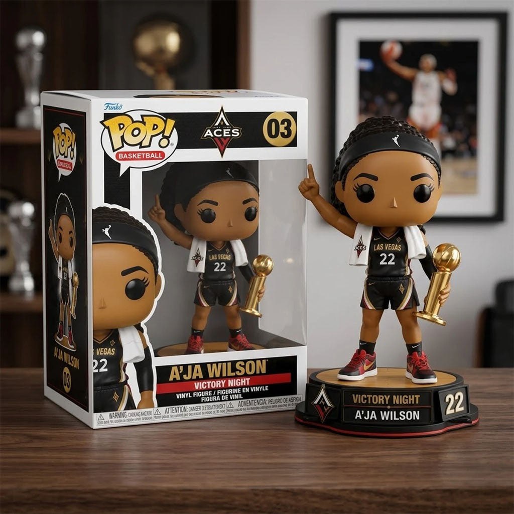 A'ja Wilson Victory Night MVP Collector Funko Pop A'ja Wilson LV Aces Merch Basketball Fan Gift - Merchluma