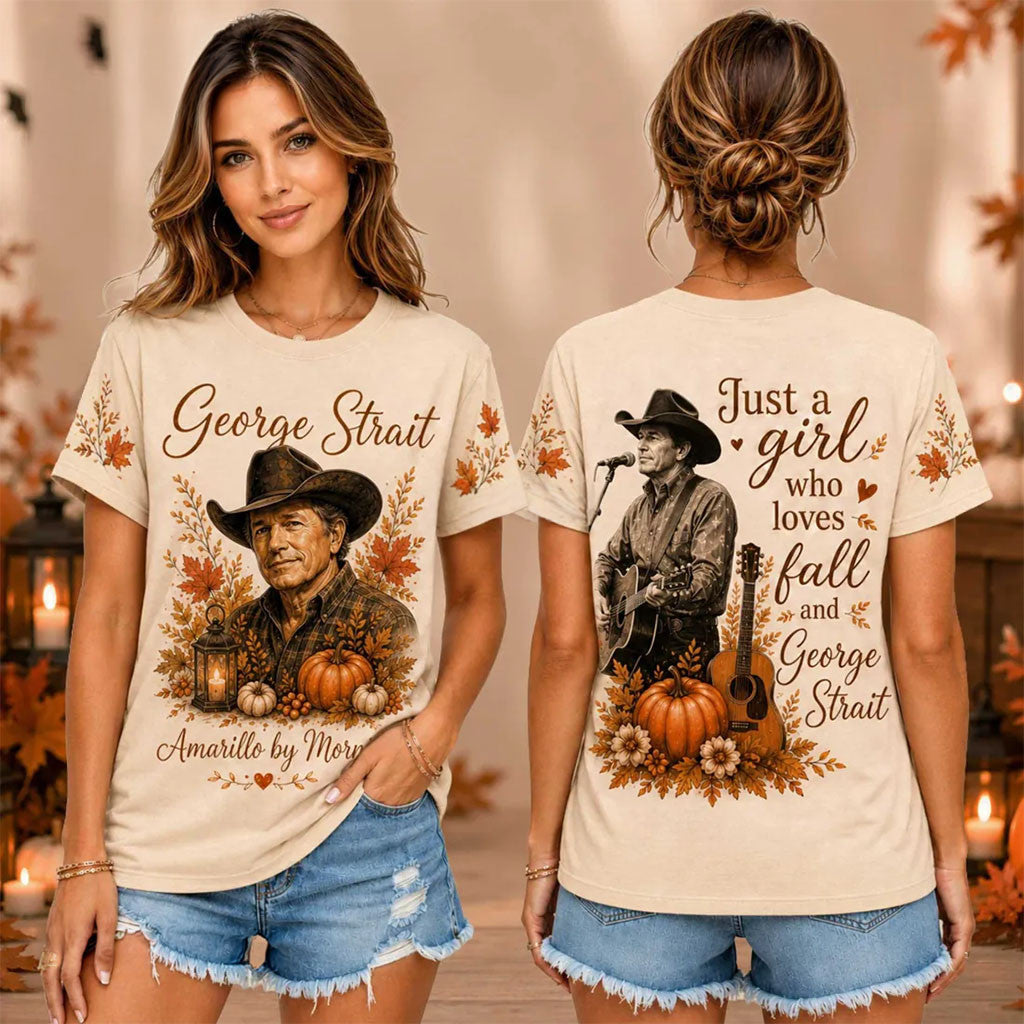 George Strait Amarillo By Morning T-Shirt Autumn Shirt George Strait Merch Gift For Music Fans - Merchluma