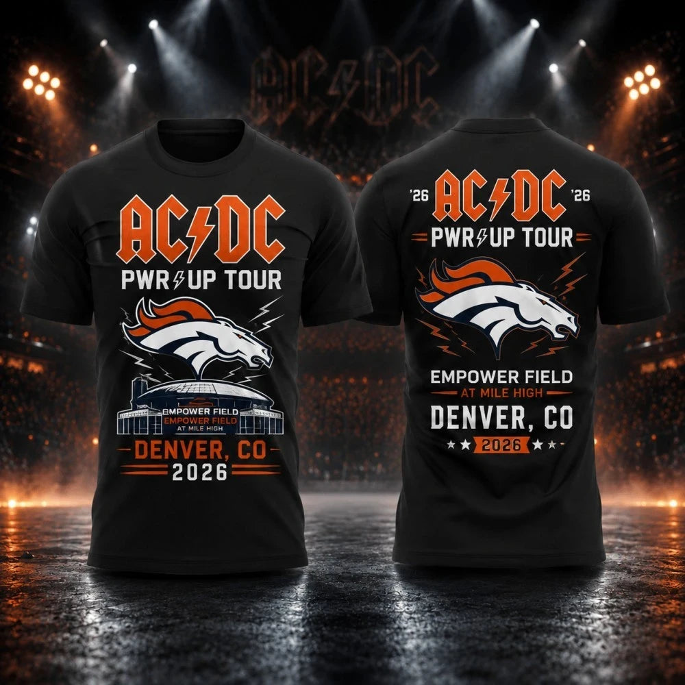 AC DC Merch ACDC Denver CO 2026 Power Up Tour T-Shirt Heavy Metal Concert Shirt Gift For Fans - Merchluma