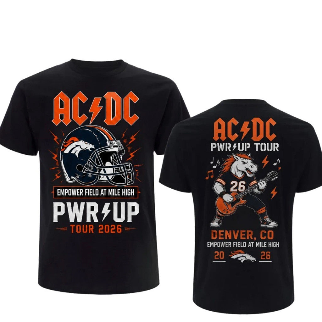 AC DC Merch ACDC Denver CO Concert T-Shirt 2026 Power Up Tour Shirt Gift For Rock Band Fans - Merchluma