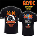 AC DC Merch ACDC Live In San Antonio Texas 2026 T-Shirt Power Up Tour Alamodome Concert Apparel - Merchluma