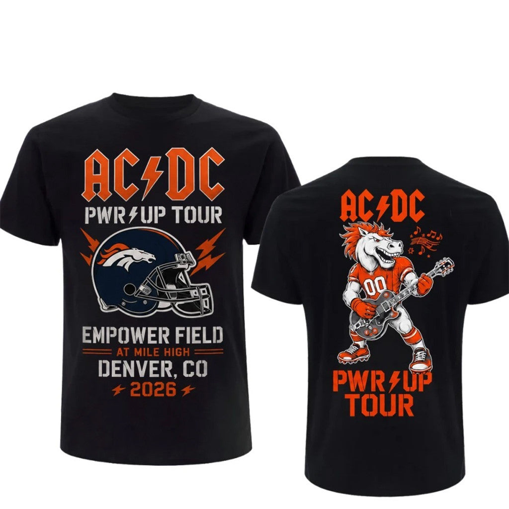 AC DC Merch ACDC Power Up Tour Denver Colorado 2026 Event Shirt Rock Band Concert Apparel - Merchluma