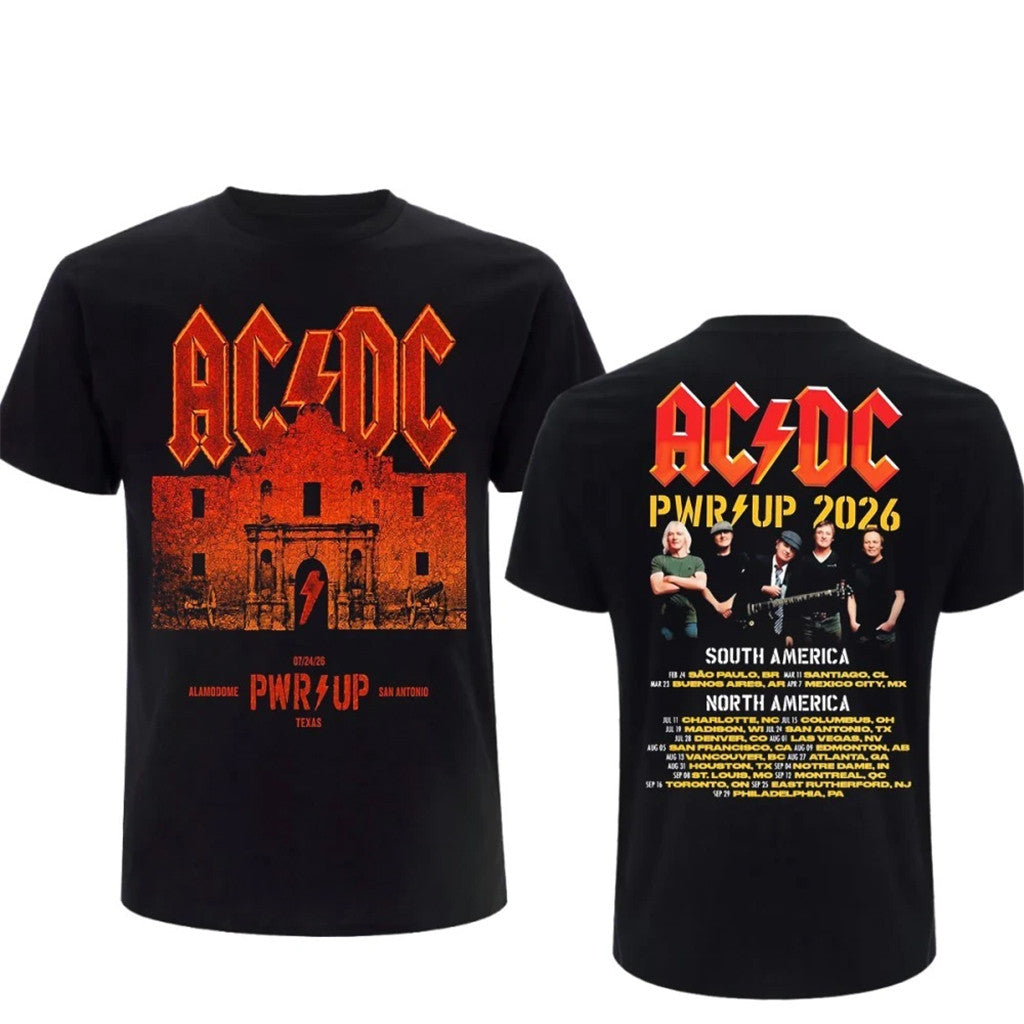 AC DC Merch ACDC Power Up Tour San Antonio TX July 24 2026 T-Shirt Presents For Music Lovers - Merchluma